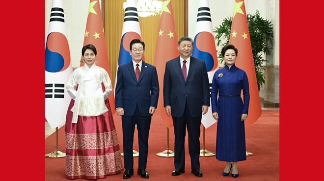 习近平同韩国总统李在明举行会谈